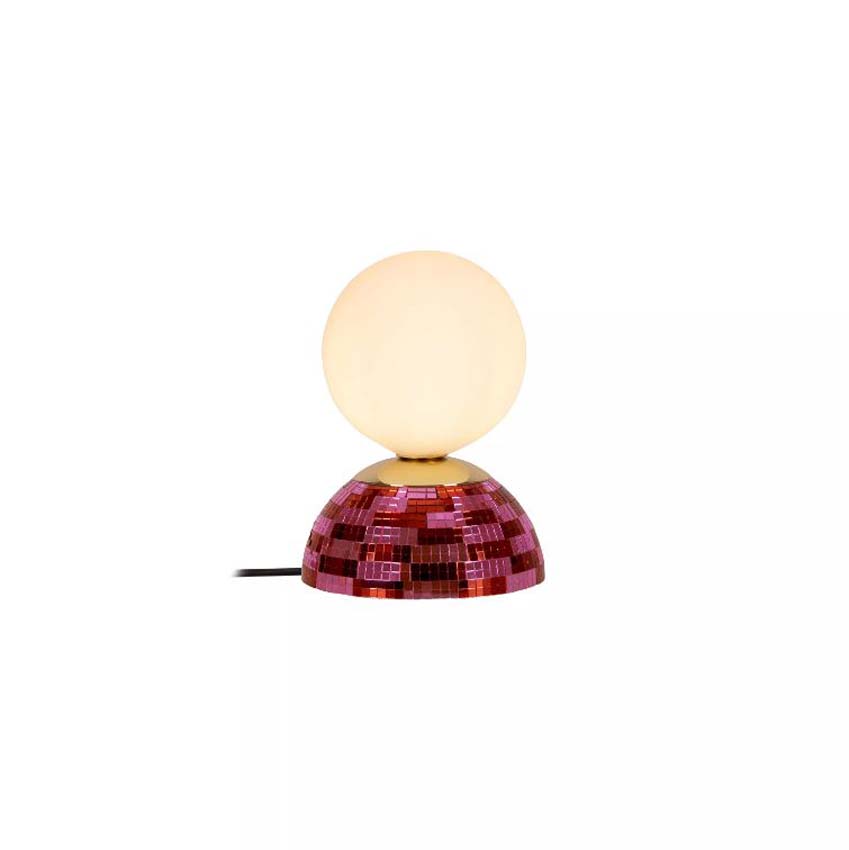 Lucide Essential Glitzer - Lampe de table - Ø14cm - 1xG9 - Rose