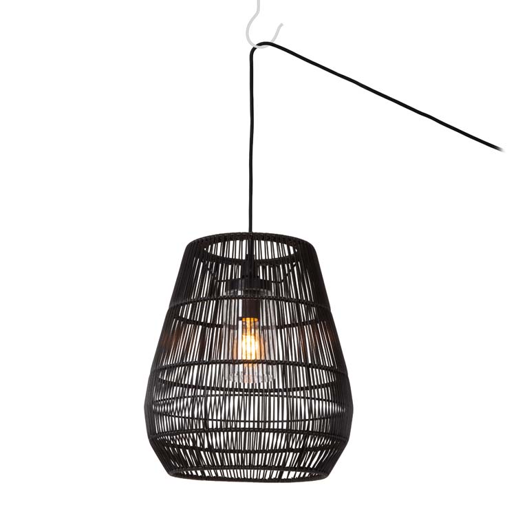 NERIDA - Hanglamp Buiten - Ø 35 cm - 1XE27 - IP44 - Zwart