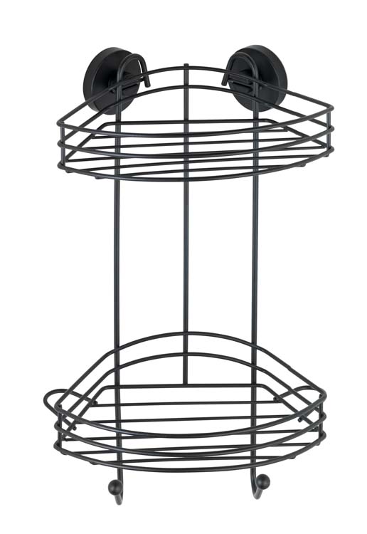Hoekrek Wenko Vacuum-Loc zwart