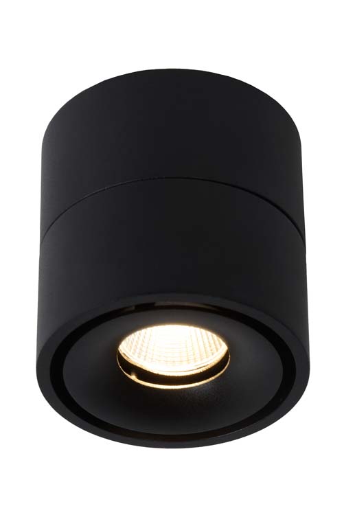 Lucide YUMIKO - Plafondspot - LED Dimb. - 1x8W 2700K - Zwart