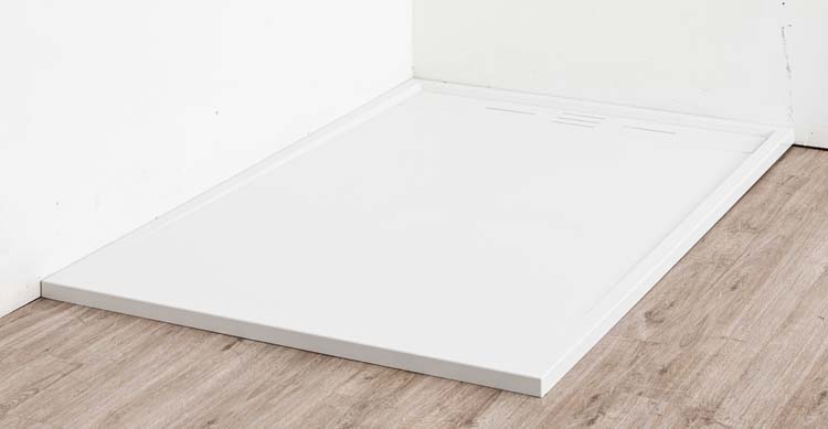 Douchebak Moana SMC mat wit leisteenlook 140x90cm