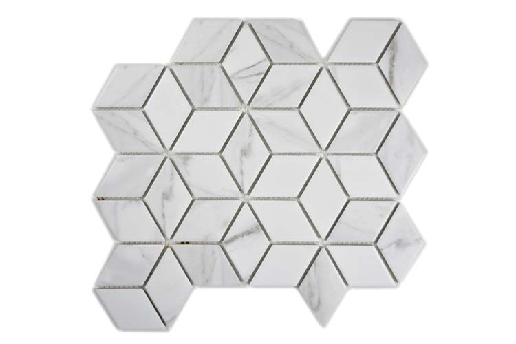 Mosaïque Hexagon Carrara mat 26,6x30,5cm