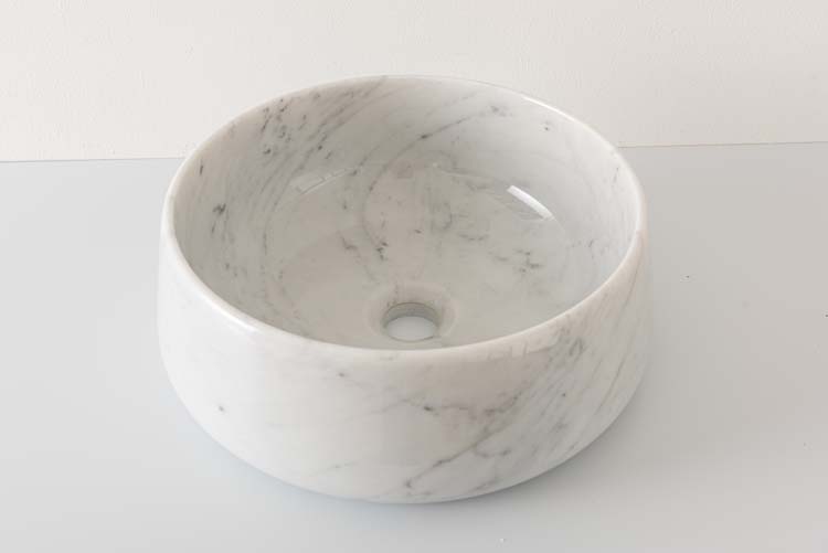 Vasque à poser Dano carrara marbre blanc 38cm