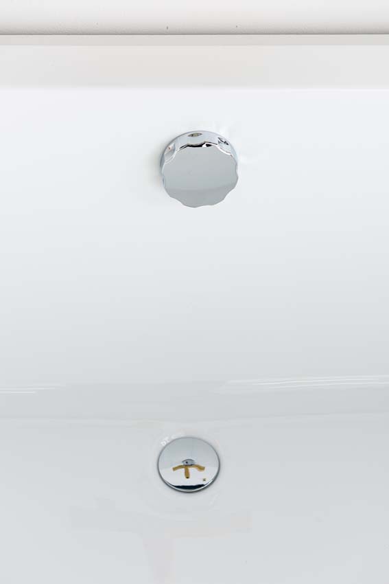 Inbouwbad Colin glanzend wit 180x80cm + regelbare potenset