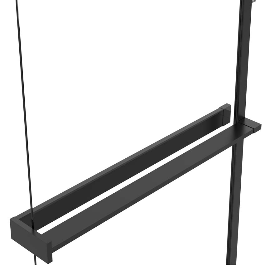 Handdoekhouder hangend matzwart 160cm