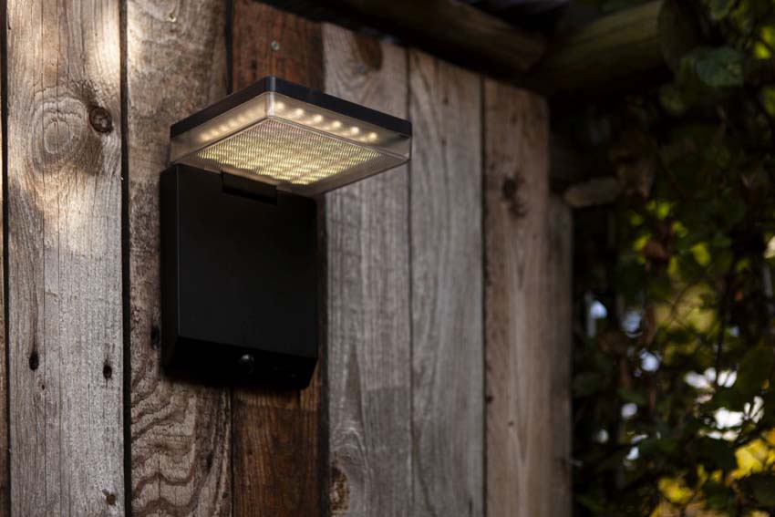 Applique murale extérieur - noir - H15cm - LED - 1x8W - 4000K - IP44 - détecteur de mouvement