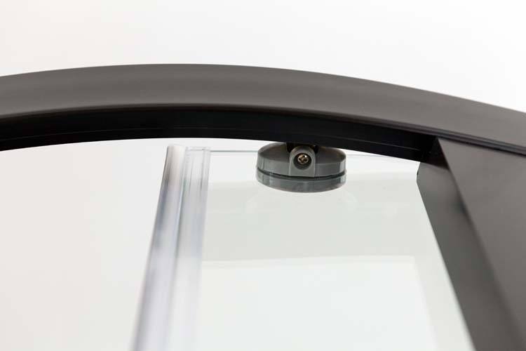 Douchecabine Adam hoek zwart schuifdeuren 100x100x215cm