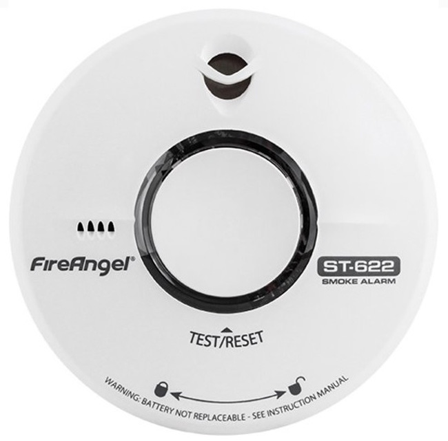 Détecteur de fumée Fire Angel 10 ans batterie Panasonic