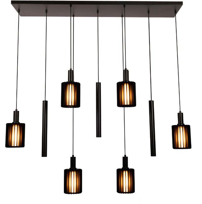 Lucide Lambres - Suspension - 6xE27 - Noir