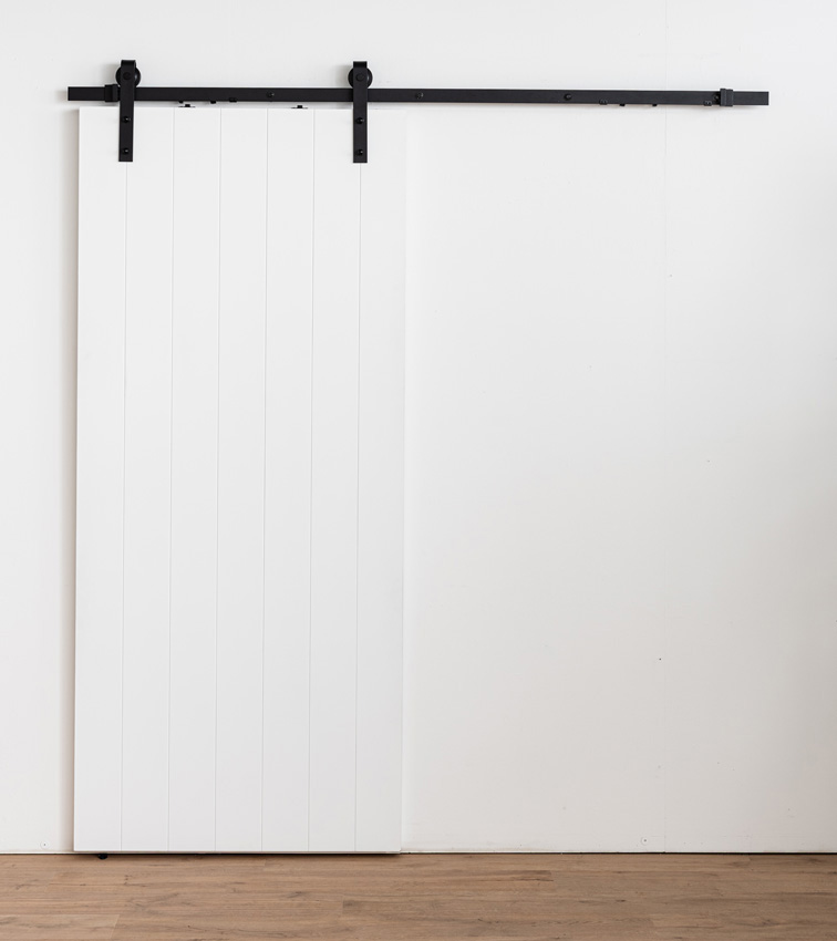 Complete enkele schilder schuifdeur Titus 93x211,5cm + rail robust zwart