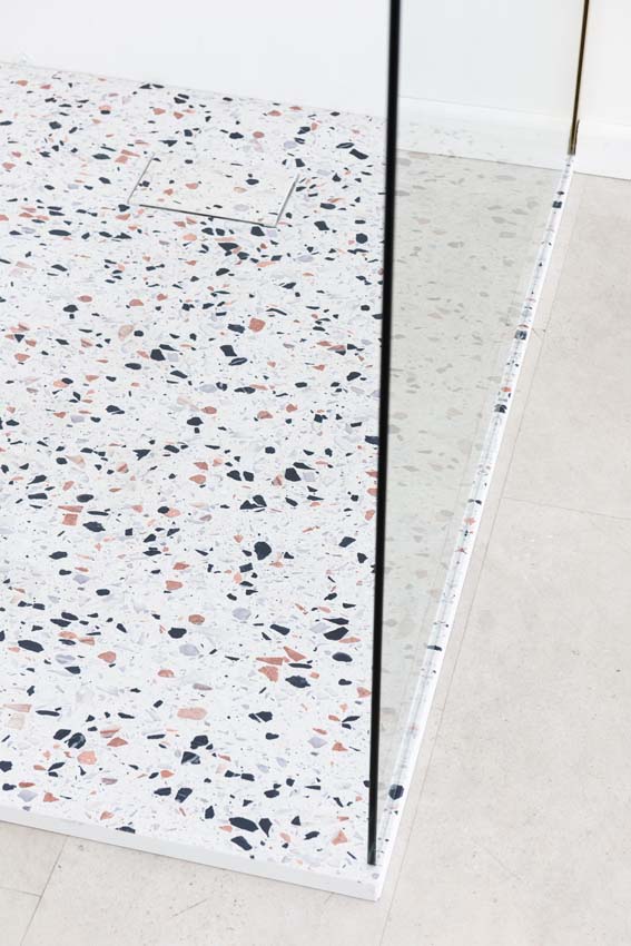 Douchebak Moby SMC terrazzo look 120x90cm