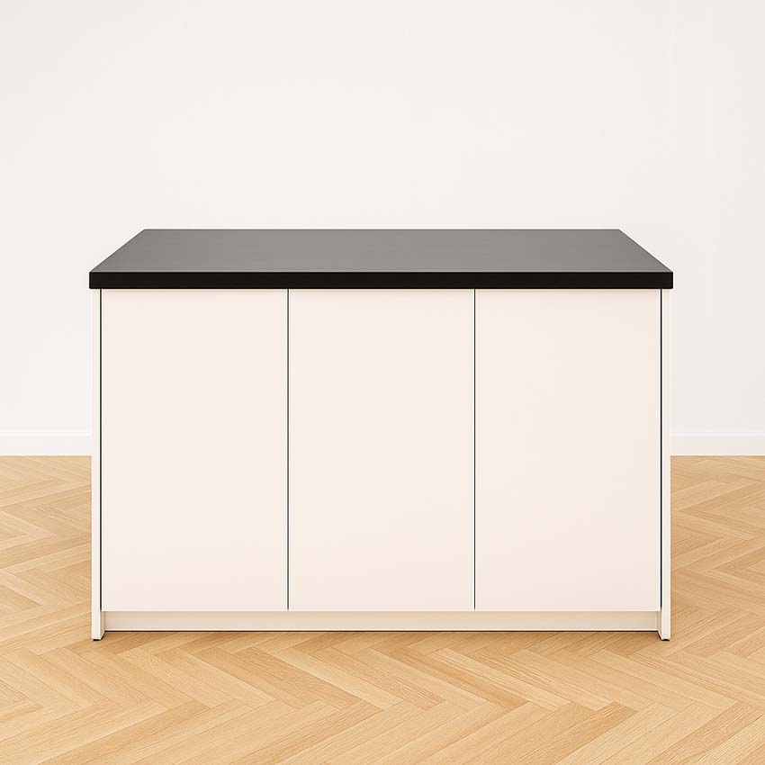 Keukeneiland Plenti wit/zwart 154,5cm