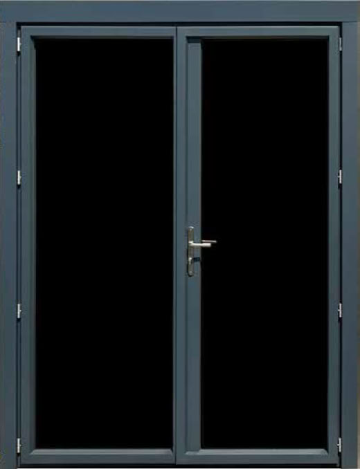 Studio de jardin Amelia L + terrasse bois de pin naturel 770x300x236cm double porte