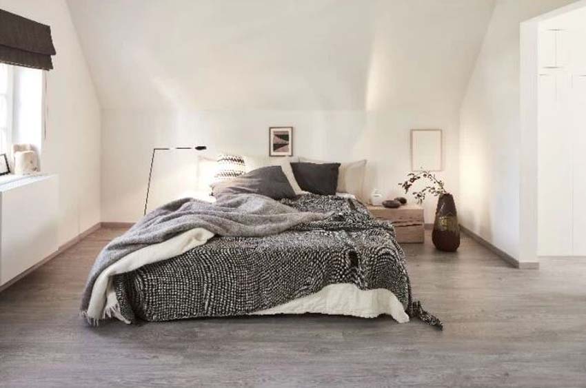 Vinyl vloer Olbia plank 5mm grijs 132,5x20,4cm