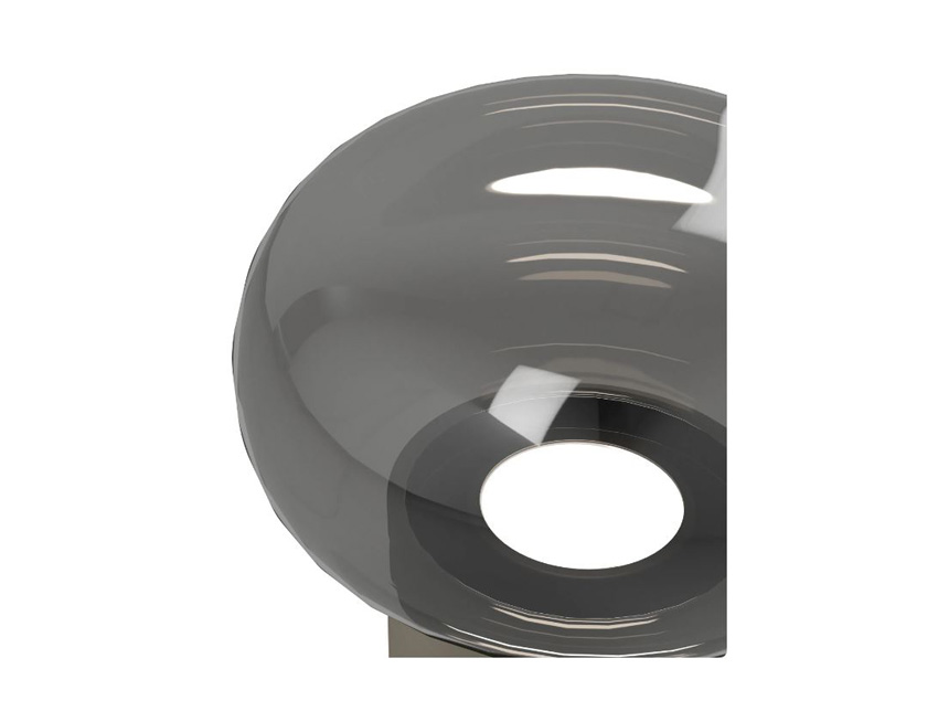 Lampe de table - nickel/chrome - Ø15,5xH17cm - dimmable - GU10 - 1x10W - commande tactile