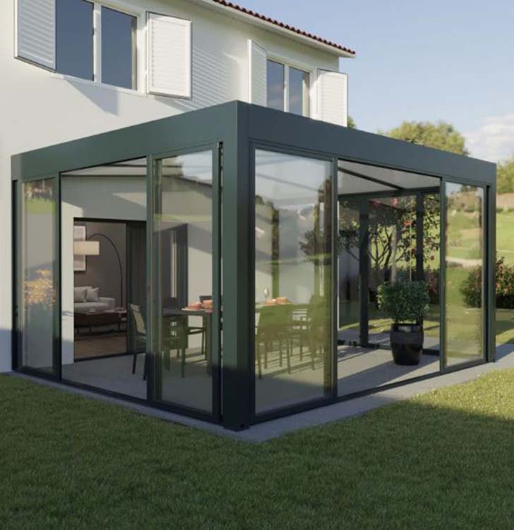 Veranda Versailles alu anthracite 500 x 300 x 240 cm