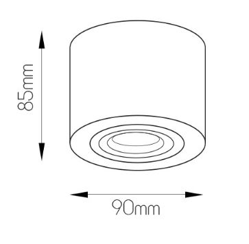 Spot de plafond rond blanc GU10 max 50W