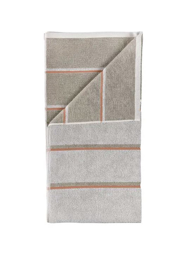 Serviette de toilette Zone Denmark Ume coton gris-vert 50x100cm