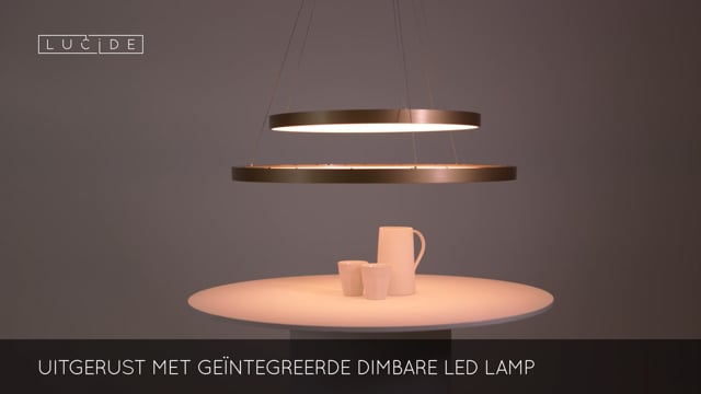 Lucide VIDAL - Suspension - Ø 78 cm - LED Dim. - 1x92W 2700K - Or Mat / Laiton Lucide VIDAL - Suspension - Ø 78 cm - LED Dim. - 1x92W 2700K - Or Mat / Laiton