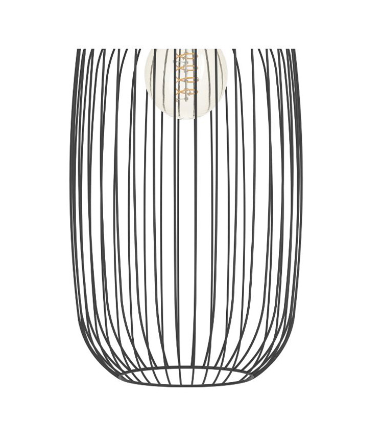 Suspension - noir - Ø22xH110cm - dimmable - E27 - 1x40W - ampoule non incluse