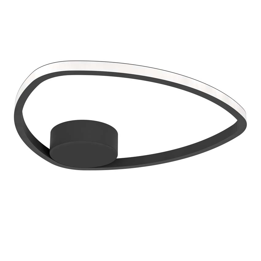 Plafonnière - zwart - 37,5cm - dimbaar - LED - 13,5W - 3000/4000/6500K