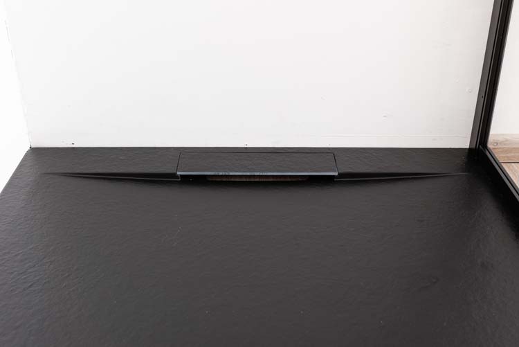 Receveur de douche Fineza composite avec gelcoat noir 140x90cm