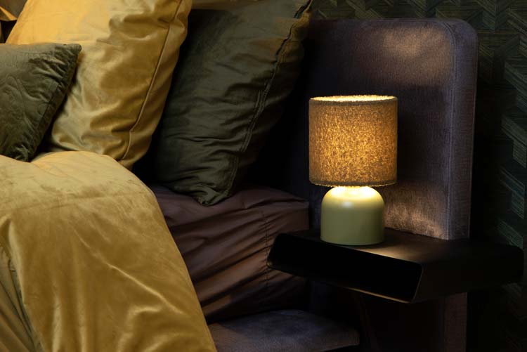 WOOLLY - Lampe de table - Ø 16 cm - 1xE14 - Vert