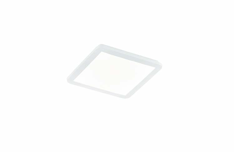 Plafonnière pvc blanc carré IP44 incl LED 18W 3000K 1650Lm 30cm