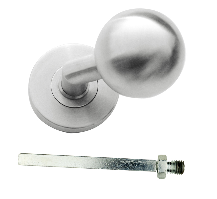 bouton de porte messina BS 50 sur rosace inox plus