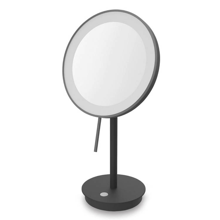 Zack make up spiegel Alona RVS mat zwart incl verlichting staand