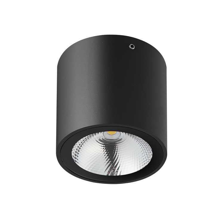 Plafonnier extérieur noir 6W 3000K IP54