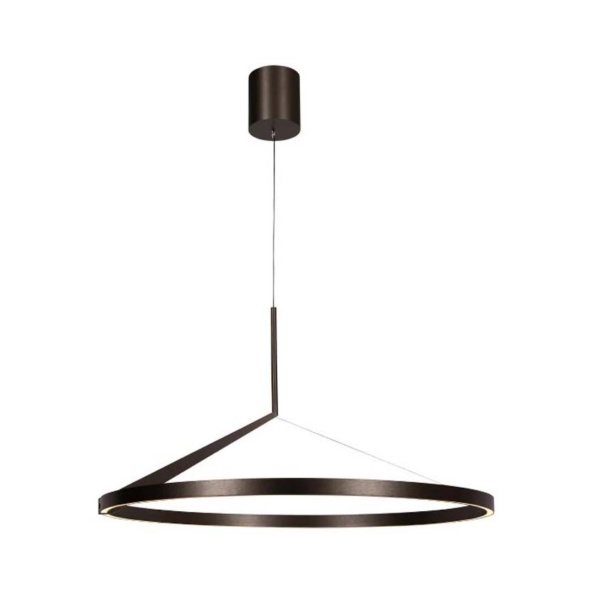 Lucide Premium Applause - Suspension - Ø80cm - LED dimmable - CCT - 1x50W 2700K/4000K - Capteur de mouvement de la main - Fer gris