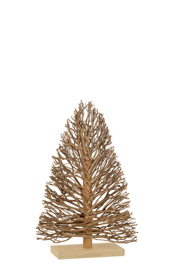 Boom op voet theeboomhout naturel 45x15x70cm