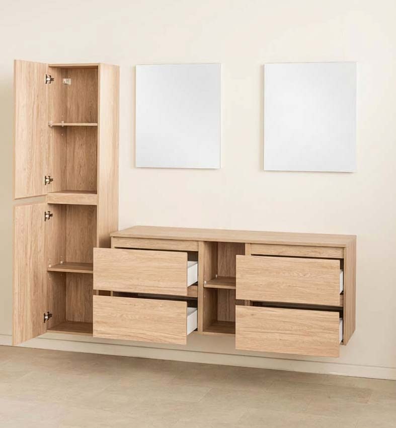 Badkamermeubel Bella eik 150cm