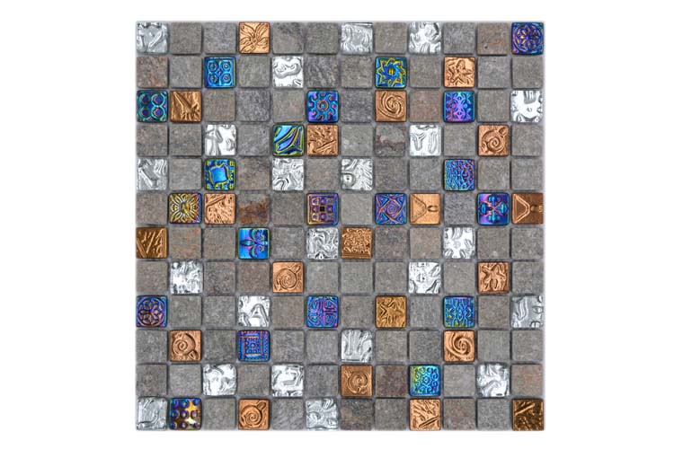 Mosaïque quartzite design mix 29,8 x 29,8 cm