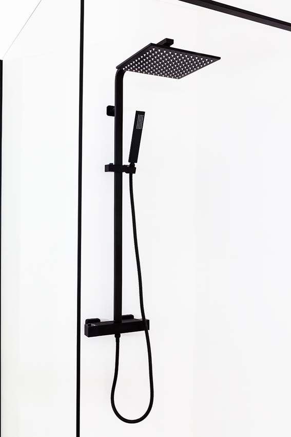 Doucheset Hifune thermostatisch met cooltouch zwart