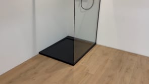 Receveur de douche Akon polybeton noir mat 160x90cm