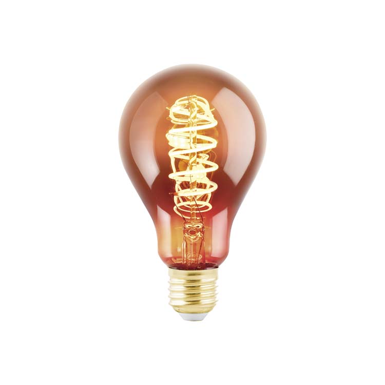 LED lamp spiraal koper A75 E27 100LM dimbaar