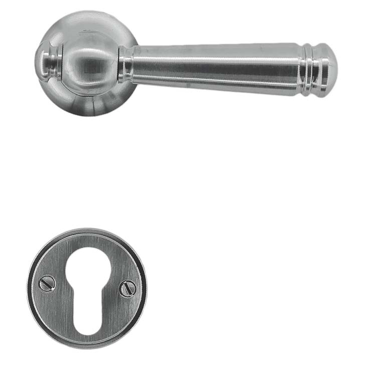 Deurkruk pro calabria inox plus cilinderrozet