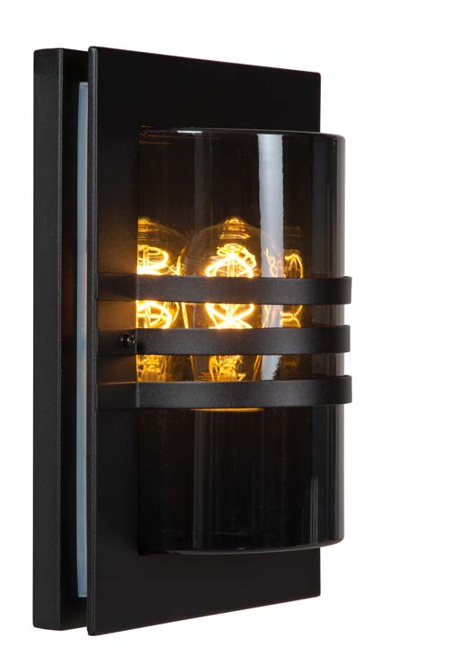 Lucide PRIVAS - Applique murale Extérieur - H33 cm - E27 - IP44 - Noir