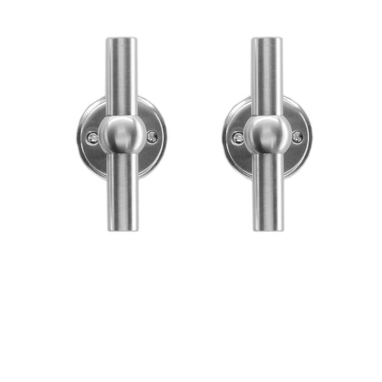 Deurkruk grado T+T inox look zonder rozet