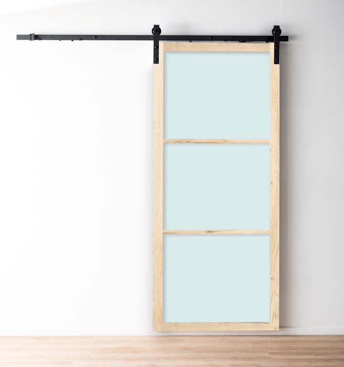 Schuifdeur steellook RW oak helder + rail robust zwart 93x211,5cm