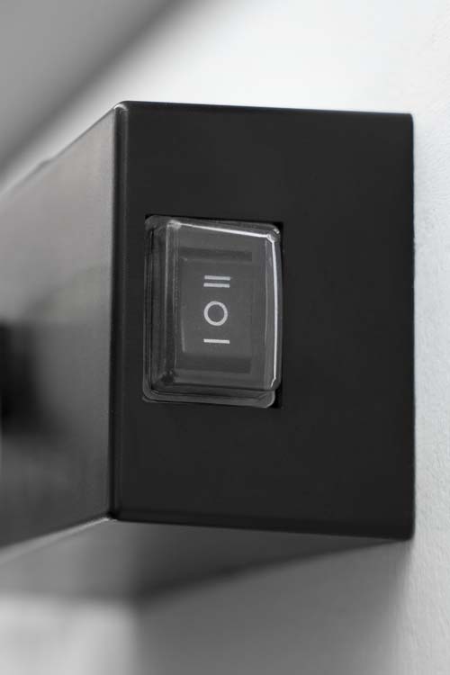 Eclairage salle de bain miroir noir-cuivre IP44 dimmable 3000-6500K