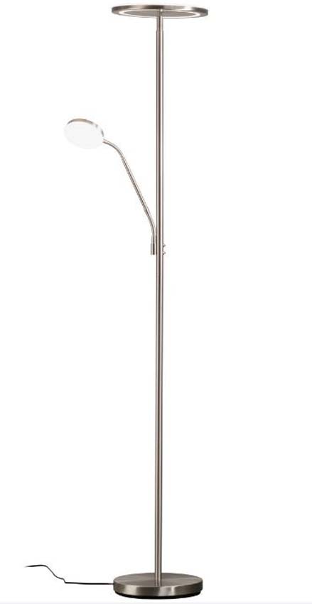 Vloerlamp - zilver - 182cm - dimbaar - LED - 2x36,5W - 2700/4000K