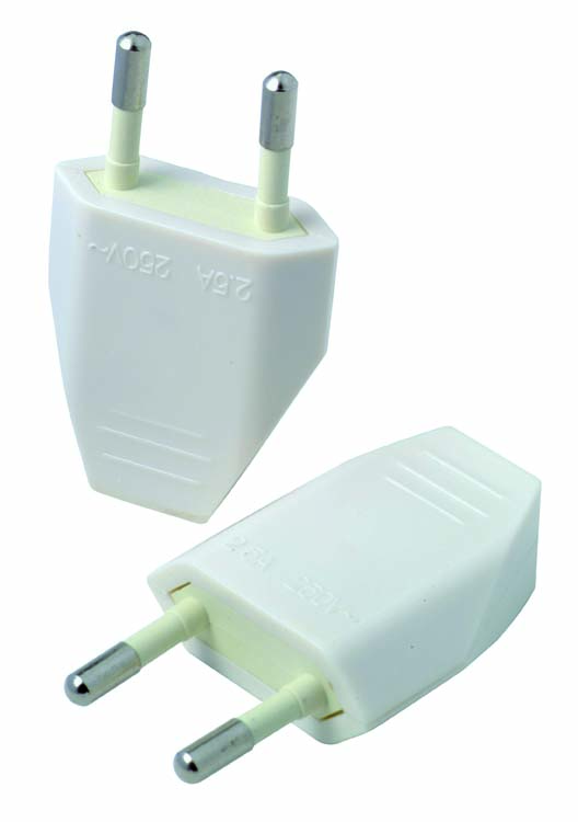 Fiche 2.5A Blanc 2 pc