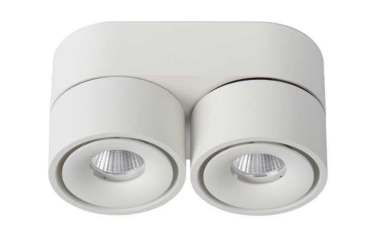 Lucide YUMIKO - Spot plafond - LED Dim. - 2x8W 2700K - Blanc