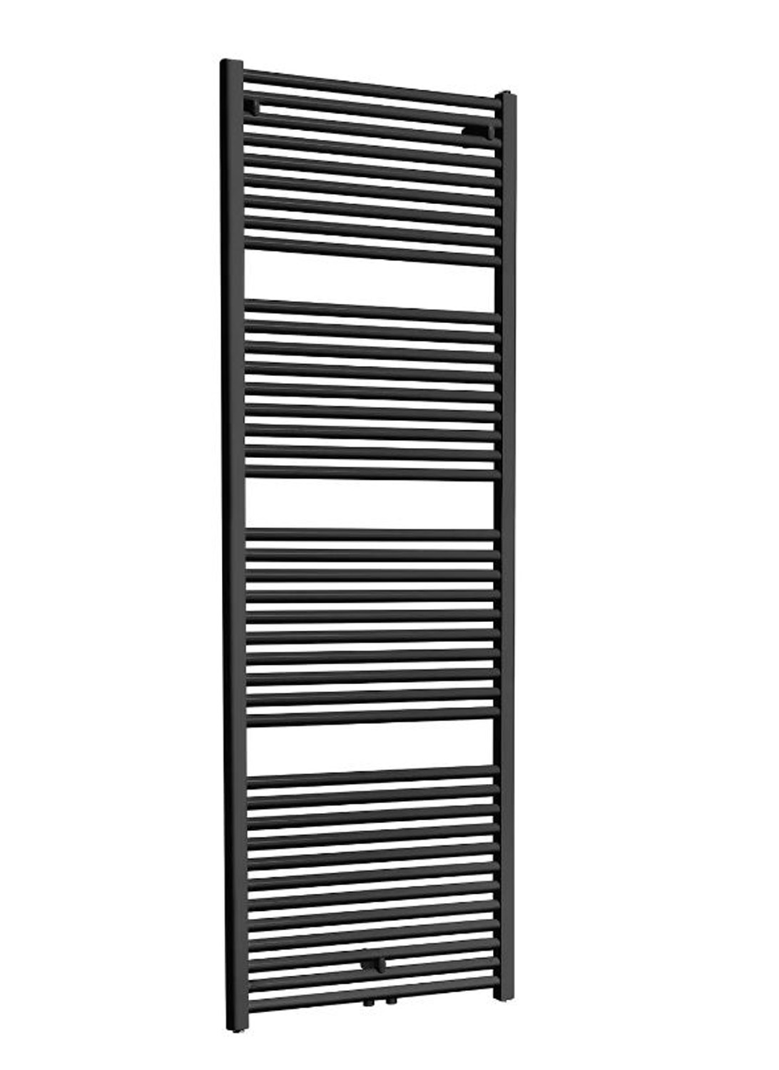 Radiateur sèche-serviettes Kari 181,7x45cm raccordement central noir mat 830W
