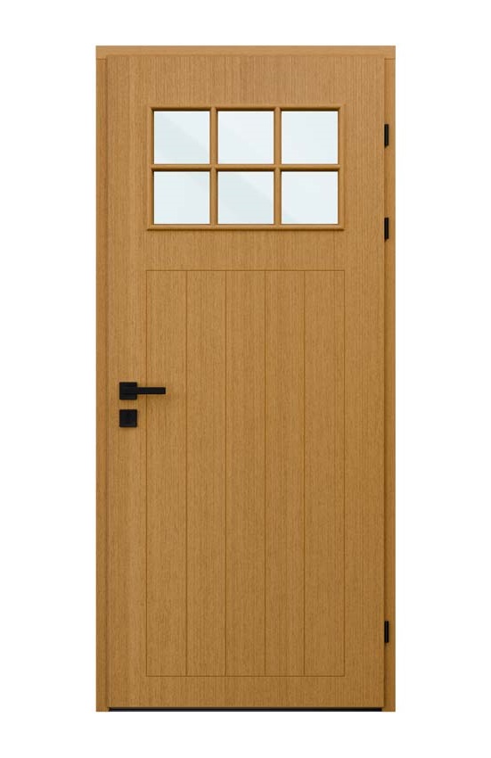 Houten buitendeur Alva meranti natuur helder glas 980x2180mm rechtstrekkend