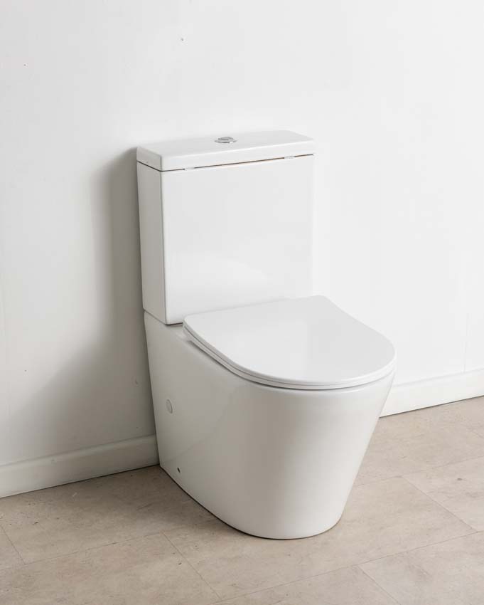 Toilettes sur pied Gerok sans rebord blanc