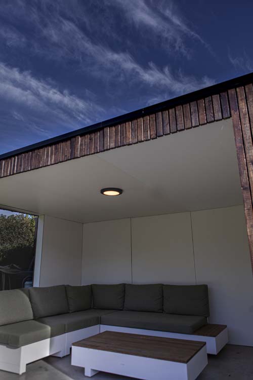 Eclairage extérieur plafonnier gris foncé 3000K 1250 lumen